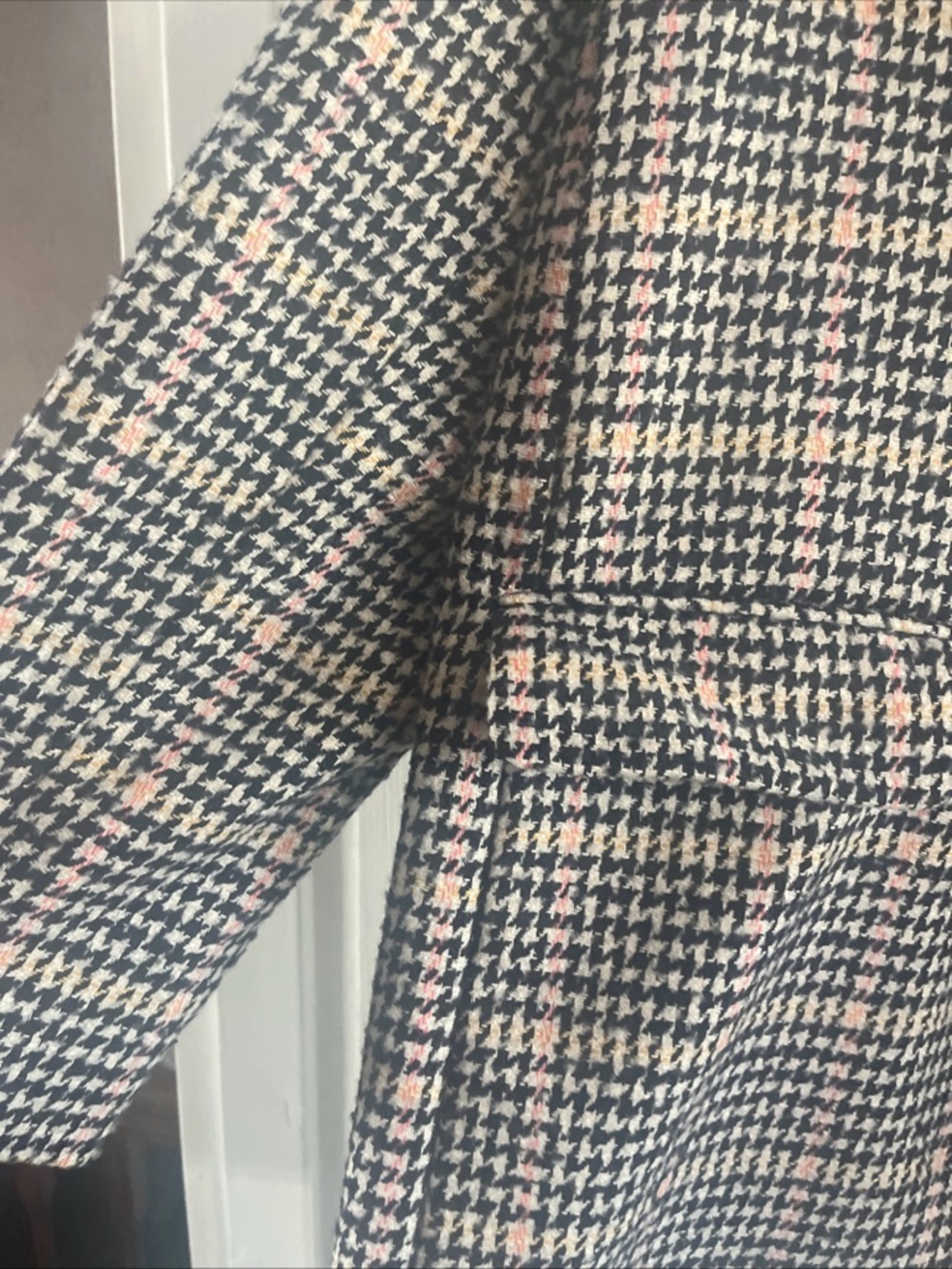 OLD NAVY woman’s Wool Blend Tweed Blazer Plaid Jacket NEW XL - Picture 4 of 9